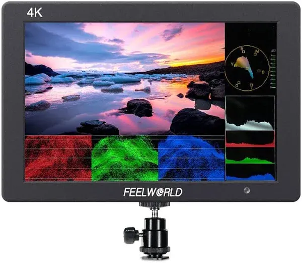 FEELWORLD T7 7 inch IPS 4K HDMI Camera Field Monitor Video Assist Full HD 1920x1200 Solid Aluminum Housing DSLR Monitor with Peaking Focus False