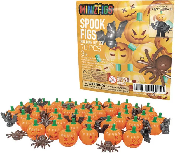 Halloween Spooky Pumpkin Set - 70 Piece Bulk Orange Jack-O Spooky Pumpkin Pack