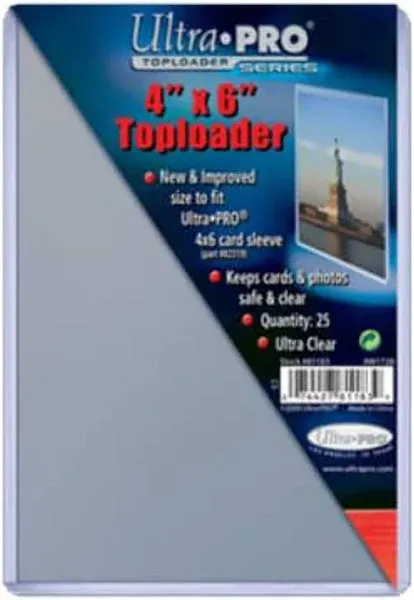 Ultra Pro 4" x 6" Toploader 25ct