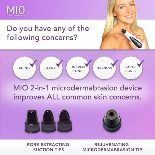 Spa Sciences MIO Diamond Microdermabras<wbr/>ion &amp; Pore Extraction Skin Device