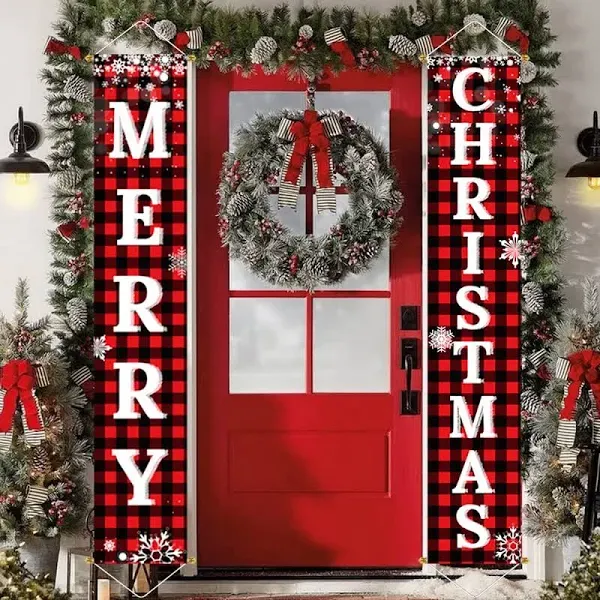 Ivenf Christmas Porch Sign Set