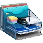 Collection 3-Tier 5-Compartment Metal Mesh Desktop Organizer Mind Reader Network