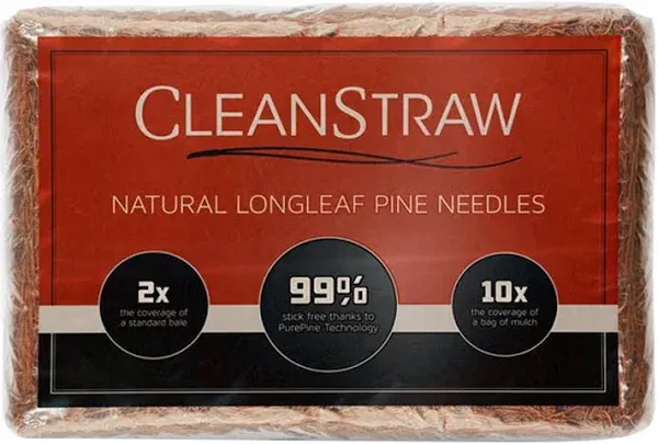 CleanStraw Natural Pine Needles Mulch