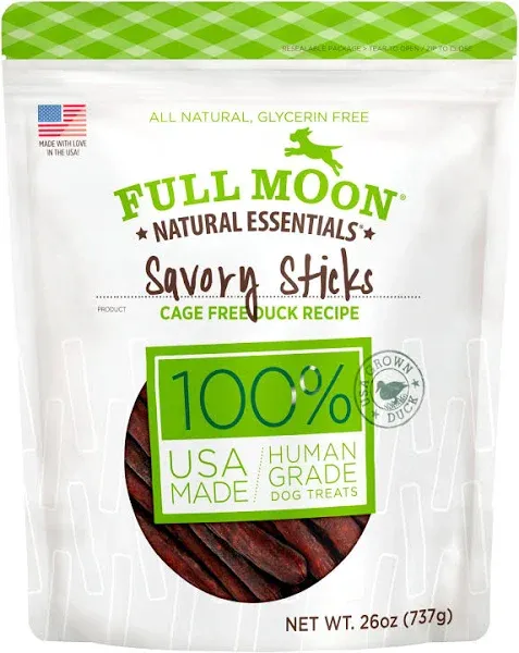 Full Moon All Natural Human Grade Dog Treats - Duck Sticks, 26 oz.