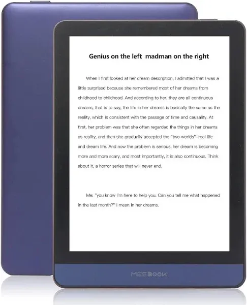 Meebook E-Reader M6 | 6' Eink Carta Screen 300PPI | Adjustable Smart Light | Android 11 | Ouad Core Processor | Audio Books|Support Google Play Store | 3GB+32GB Storage | Micro-SD Slot | Purple