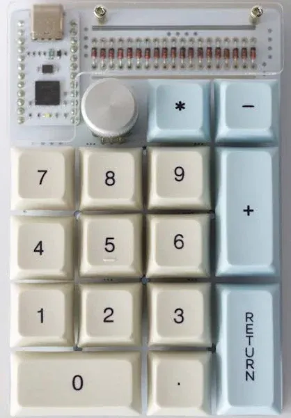 Tidbit 19 Key Programmable QMK Mechanical Numpad Kit (White)