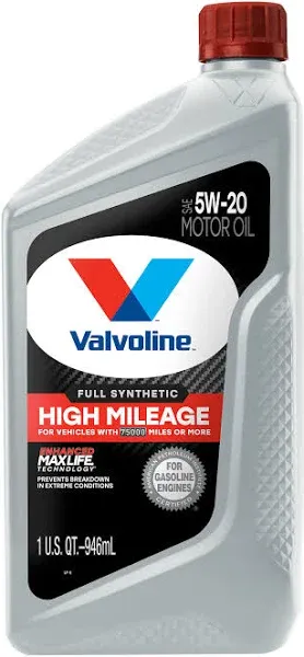 Valvoline Full Synthetic High Mileage MaxLife Motor Oil