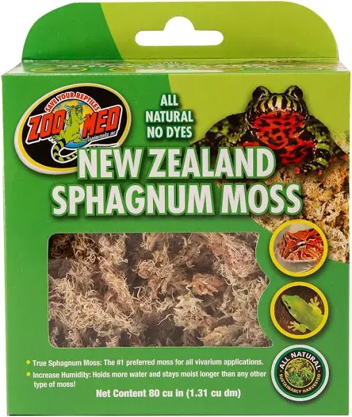 ZOO MED NEW ZEALAND SPHAGNUM MOSS - 80 CI FREE SHIPPING