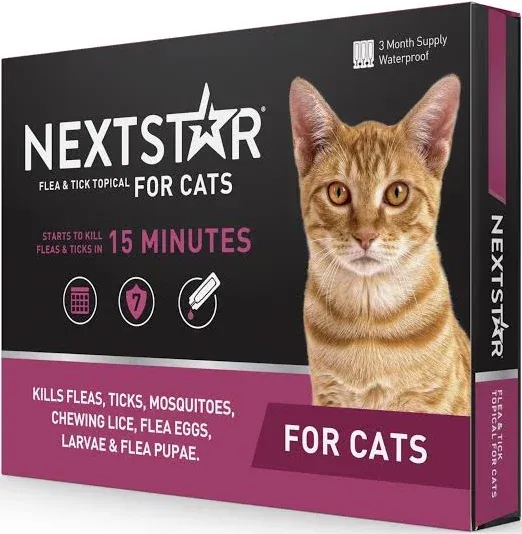 NEXTSTAR Fast Acting Cat Flea and Tick Topical