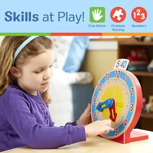 Melissa & Doug Turn & Tell Wooden Clock