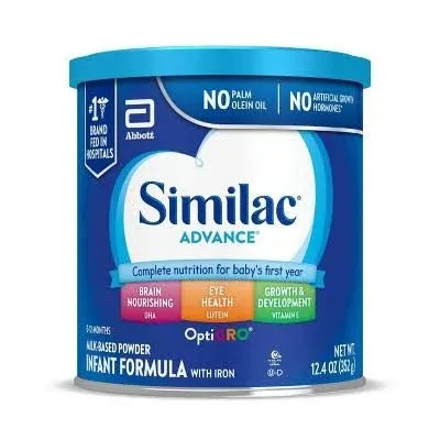 Similac Advance Baby Formula with Iron, Powder, 30.8-oz Value Can