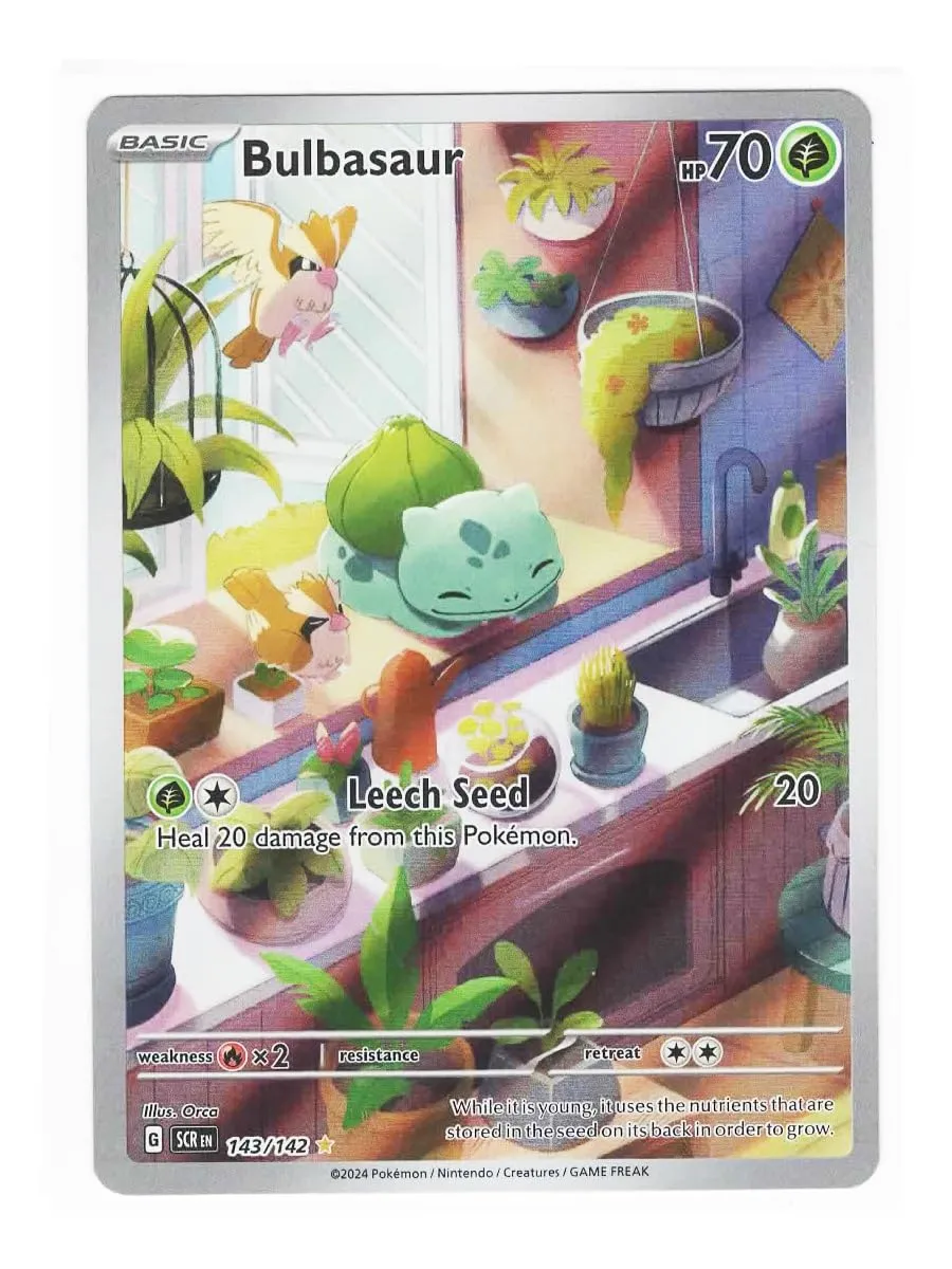 Pokemon Trading Card Game Stellar Crown Illustration Rare Bulbasaur