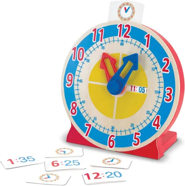 Melissa & Doug Wooden Turn & Tell Clock