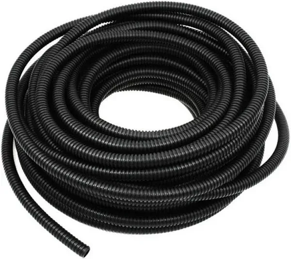 20&#039; Feet 3/8&#034; Black Split Loom Wire Flexible Tubing Wire Conduit Hose Cover