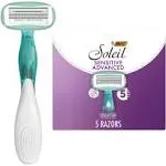 BIC Soleil Sensitive Advanced Disposable 5-Blade Razors, Summer-Ready Smoothn...