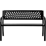 47&#034; L Outdoor Bench Steel Garden Patio Porch Furniture for Lawn Backyard Park