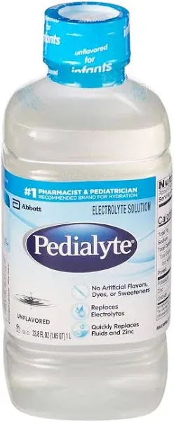 Pedialyte Electrolyte Solution, Unflavored,  Assorted Flavor Names , Sizes 