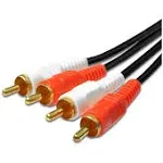 RCA Cable 20Ft,2Rca Male to 2-RCA Male Audio Stereo Subwoofer Cable [Hi-Fi So...