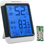 ThermoPro TP55 Temperature Humidity Monitor Indoor Thermometer Humidity Meter Digital Hygrometer with Jumbo Touchscreen & Backlight