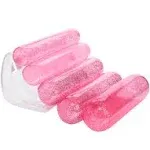 FUNBOY Clear/Pink Plastic Inflatable Glitter Leisure Chair Pool Float