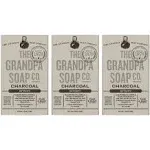 Charcoal Bar Soap by The Grandpa Soap Company | Vegan Natural Face & Body Soap | Organic Hemp Oil + Mint Oils| Paraben Free Bar Soap for Men & Women