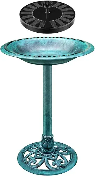 Eco-Friendly Solar Bird Bath and Fountain Set - Create a Serene Garden Oasis