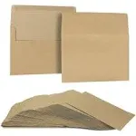 A7 Brown Kraft Envelopes Self Seal 100 Pack，Goefun 5x7 Envelopes for Invitations, 120 GSM Mailing Envelopes Printable for Weddings, Business, Birthday, Photos, Documents and DIY Cards