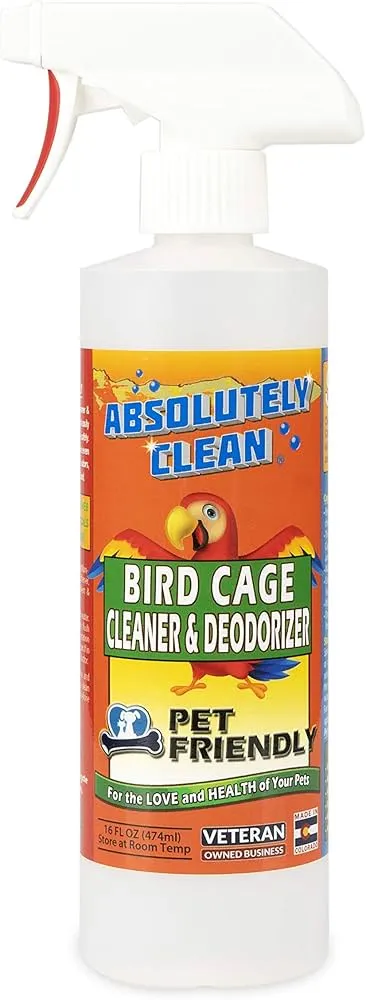 Amazing Bird Cage Cleaner and Deodorizer - Just Spray/Wipe - Safely &amp; Easily... 