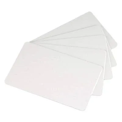 ID Zone Premium White Blank Plastic CR80 30 Mil PVC Cards for ID Badge Printers