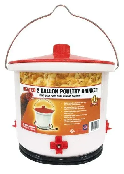 Farm Innovators Heated Poultry Water Bucket Drinker