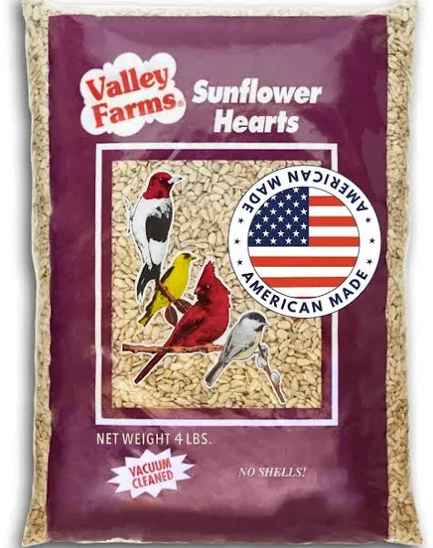 Whole Sunflower Hearts for Birds, Sunflower Kernels Wild Bird Food, No Mess Wild