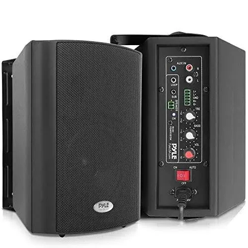 Pyle PDWR53BTBK Wall Mount Wireless Bluetooth Home Speaker System (Black)