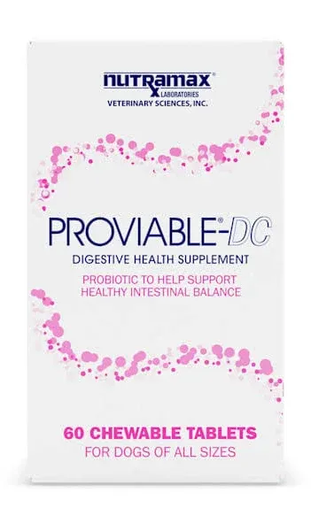 Proviable-DC Digestive Health Supplement for Dogs, 60 Chewable Tablets