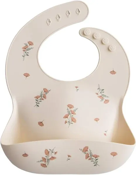 Mushie - Silicone Baby Bib - Rainbows