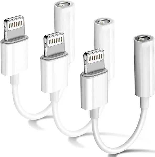 Apple MFi Certified Headphone Adapter 3 Pack