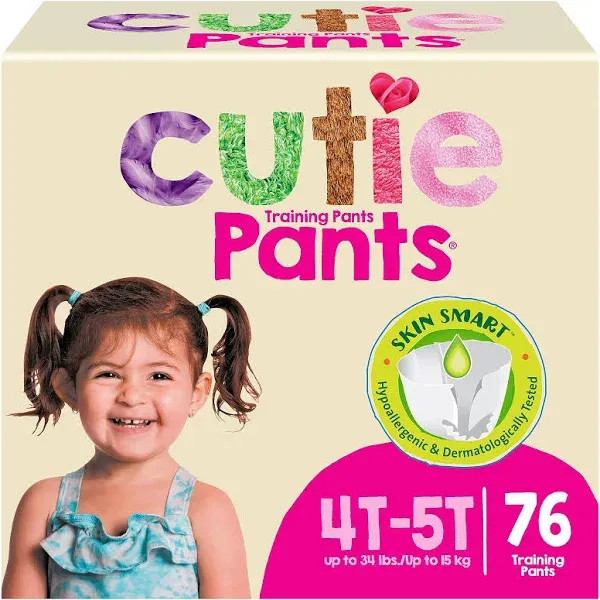 Cuties Cutie Girls 3T/4T Refastenable Potty Training Pants