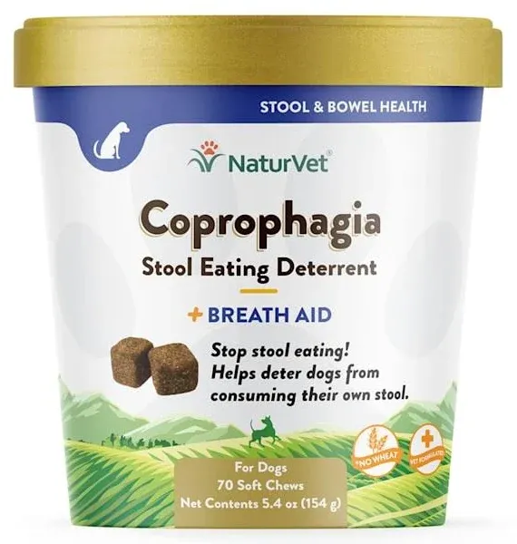 NaturVet Coprophagia Stool Eating Deterrent Plus Breath Aid Soft