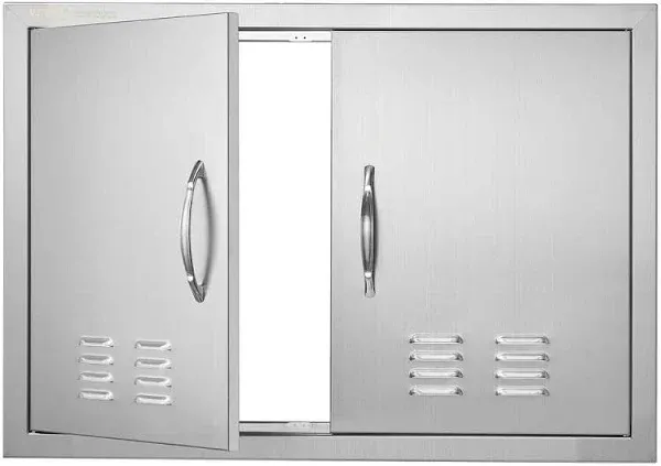 Outdoor Kitchen Cabinet Door, BBQ Access Door, 30x21 in, Stainless Steel