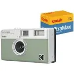 Kodak Ektar H35 Half Frame Film Camera Bundle with Kodak Ultramax400 24/exp Roll Film Sage