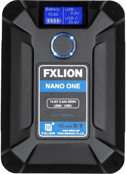 FXLion Nano One 50Wh 14.8V Ultra-Compact V-Mount Battery