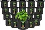 Utopia Home 20 Pack 5 Gallon Grow Bags 300g Thickened Nonwoven Plant Fabric Pots for Outdoor Grow Pots Garden Plant Bags Aer