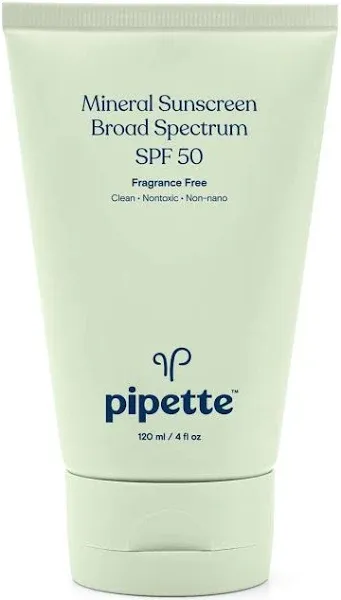 Pipette Mineral Broad Spectrum SPF 50 Sunscreen