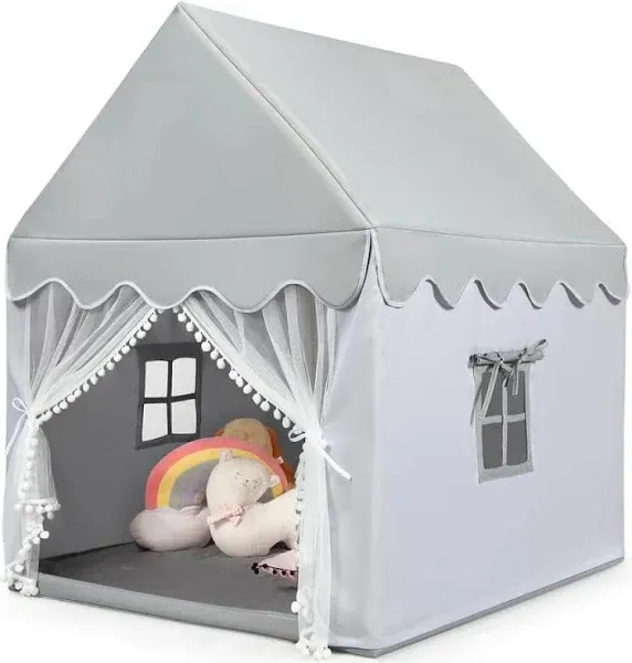 Costway Kids Large Play Castle Fairy Tent with Mat