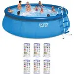 Intex 18' x 48" Inflatable Easy Set Above Ground Pool Set + Filter Cartridge (6)