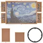 VEVOR 1000 Piece Puzzle Board with 6 Drawers and Cover 29 x 21.6 in. Rotating Wooden Jigsaw Puzzle Plateau