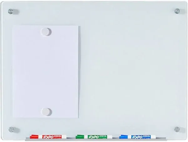 Audio-Visual Direct Magnetic White Glass Dry-Erase Board Set