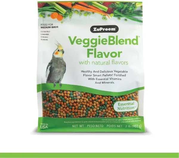 Zupreem VeggieBlend Flavor Bird Food for Medium Birds