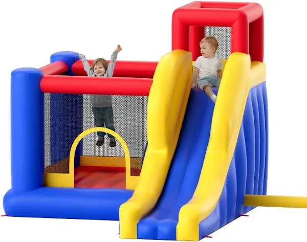 VEVOR Inflatable Bounce House Bouncy Jumping Castle with Blower Slide for Kids