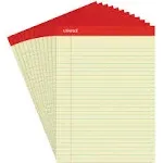 Universal 10630 Perforated Writing Pad Letter Size Canary 12 50-Sheet Pads