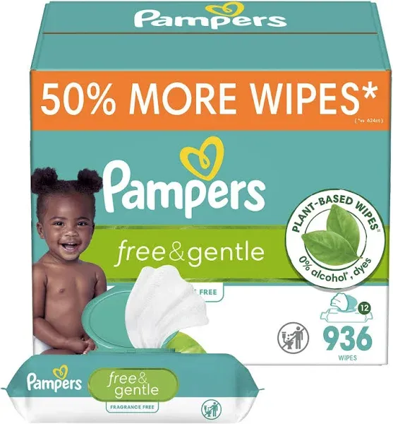 Pampers Free & Gentle Baby Wipes